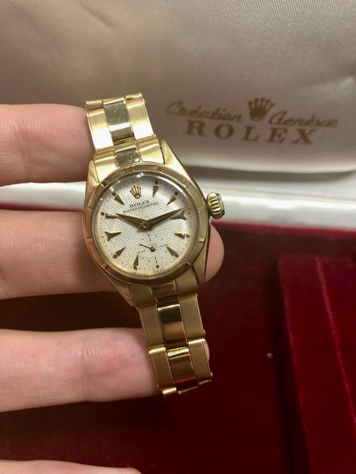 A Ladies 1957 Vintage Rolex 18ct Yellow Gold - Carr Watches