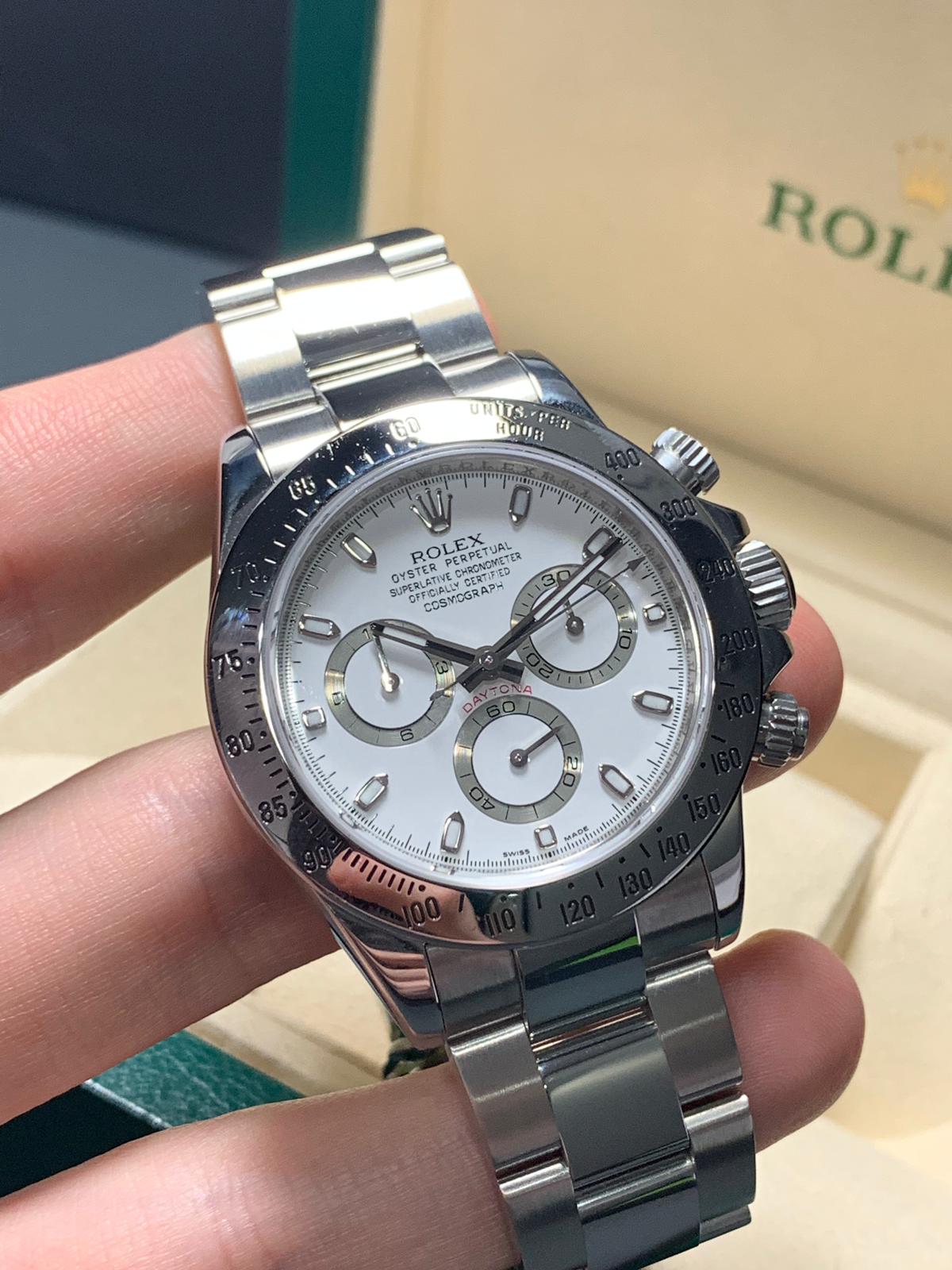 Rolex cosmograph daytona white dial 116520 APH - Carr Watches