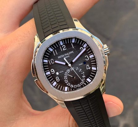 PATEK PHILIPPE AQUANAUT STAINLESS STEEL TRAVEL TIME 5164A-001