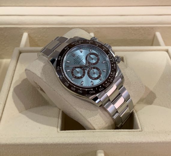 NEW 2020 ROLEX DAYTONA IN PLATINUM WITH THE STUNNING ICE BLUE DIAL 116506