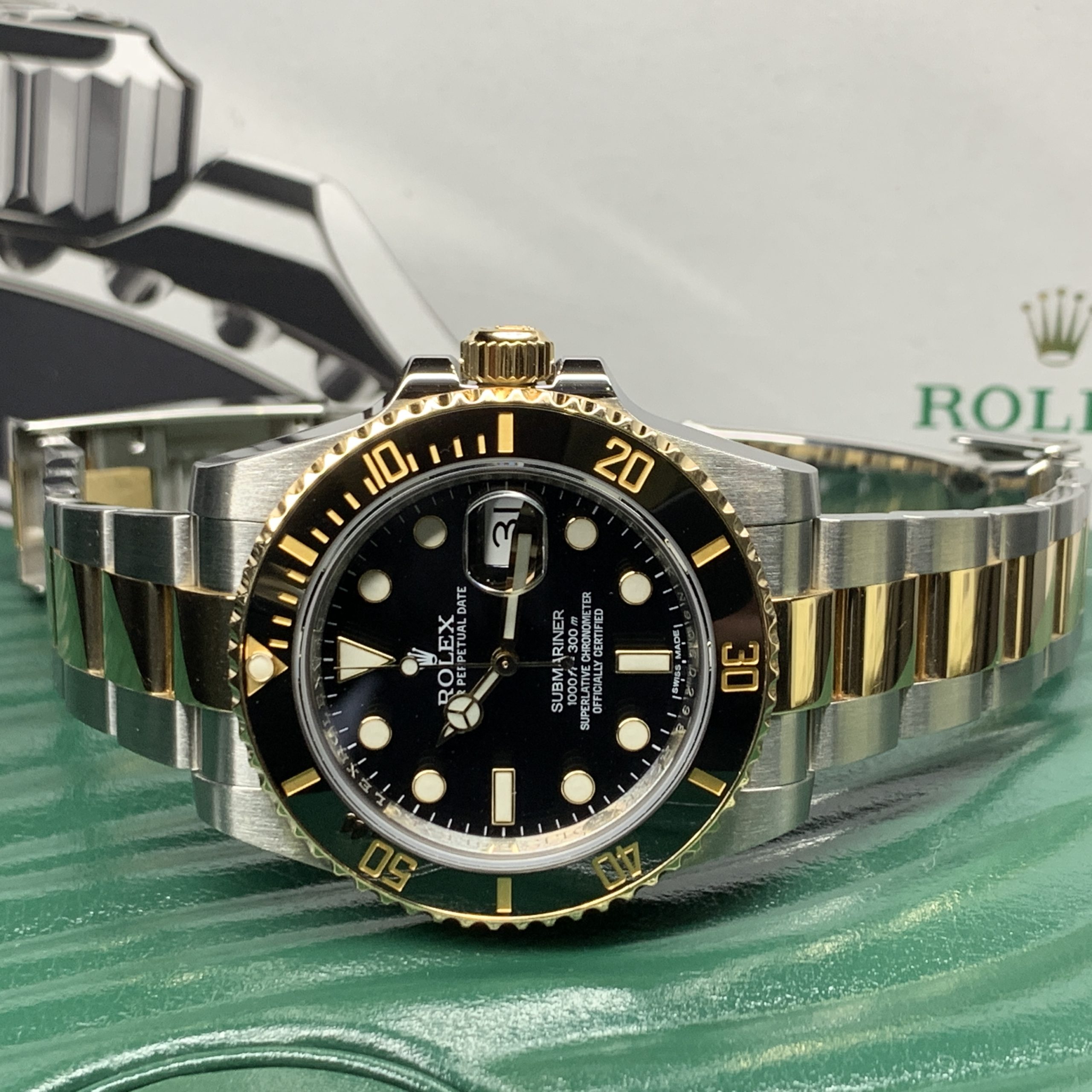 ROLEX SUBMARINER STAINLESS STEEL AND 18CT YELLOW GOLD 116613LN - Carr Rolex Submariner Stainless Steel Price