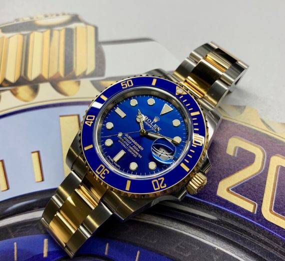 A 2019 ROLEX SUBMARINER STEEL AND GOLD 116613LB 5