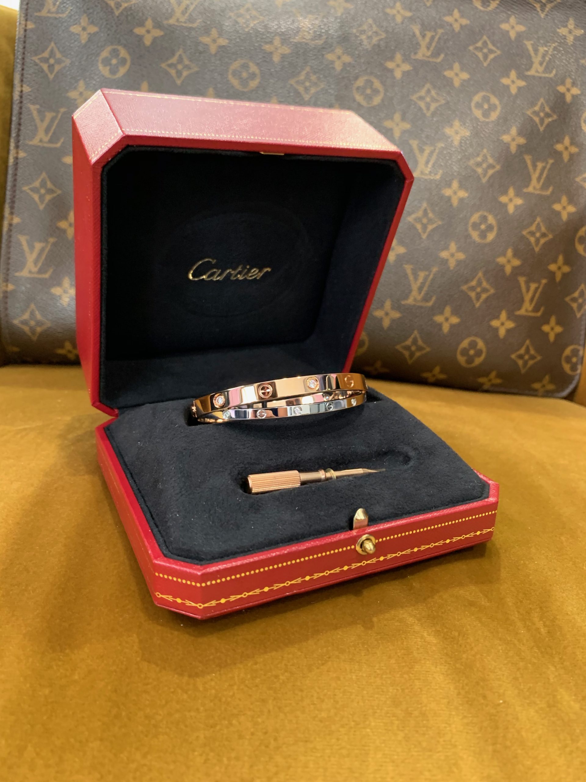 A DIAMOND SET CARTIER LOVE BANGLE - Carr Watches