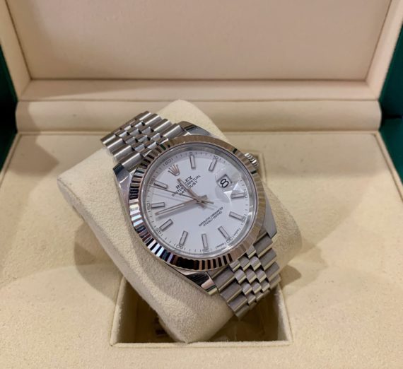 ROLEX 41MM DATEJUST 18CT WHITE GOLD AND STEEL