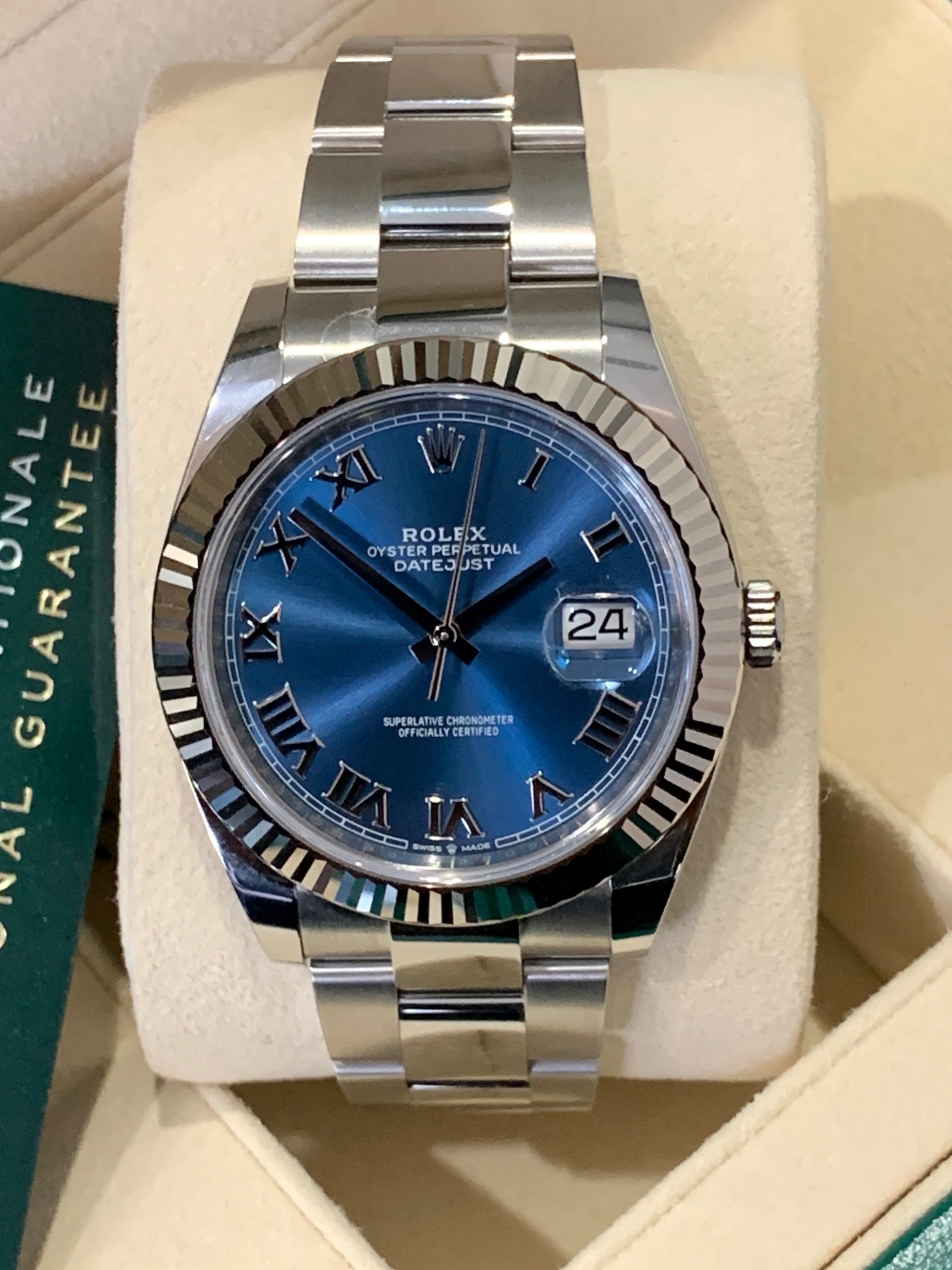 ROLEX 41MM DATEJUST BLUE DIAL Carr Watches
