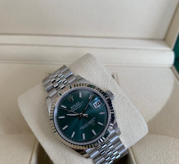 ROLEX DATEJUST 31MM NEW 2020 MINT GREEN 278274 - Carr Watches