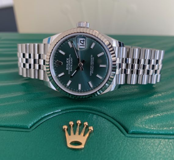 ROLEX DATEJUST 31MM NEW 2020 MINT GREEN