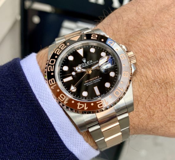 ROSE GOLD AND STAINLESS STEEL GMT MASTER 2