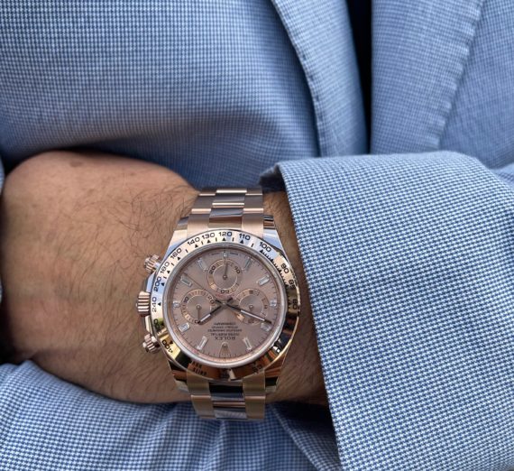 ROLEX DAYTONA IN ROSE GOLD WITH A DIAMOND SET DIAL MODEL 116505 2