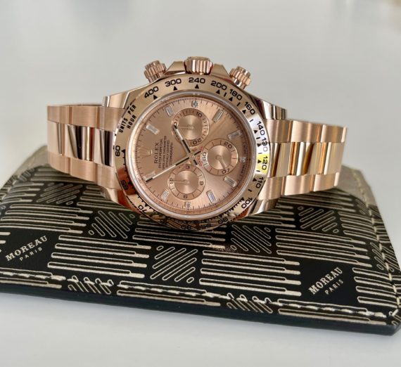 ROLEX DAYTONA IN ROSE GOLD WITH A DIAMOND SET DIAL MODEL 116505