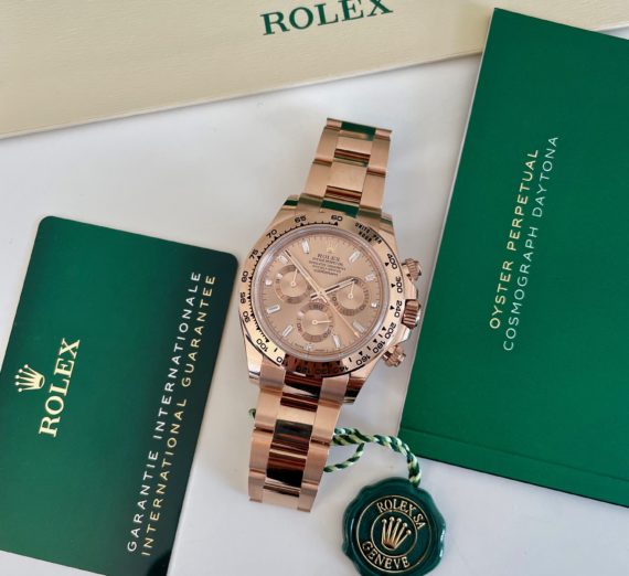 ROLEX DAYTONA IN ROSE GOLD WITH A DIAMOND SET DIAL MODEL 116505 5